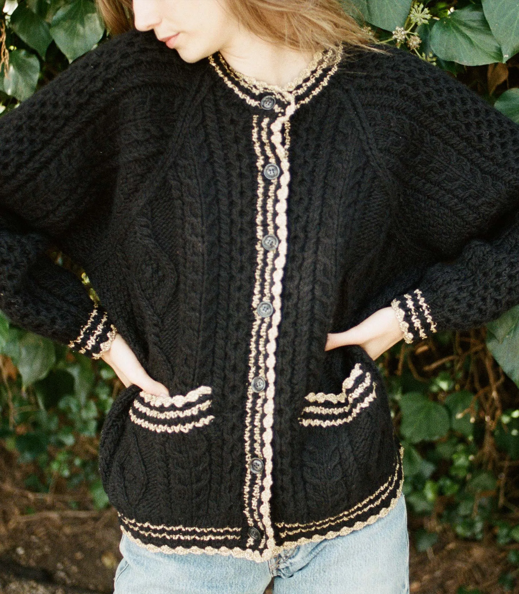 HMD -- TAMARA CARDIGAN -- BLACK sold by Doen