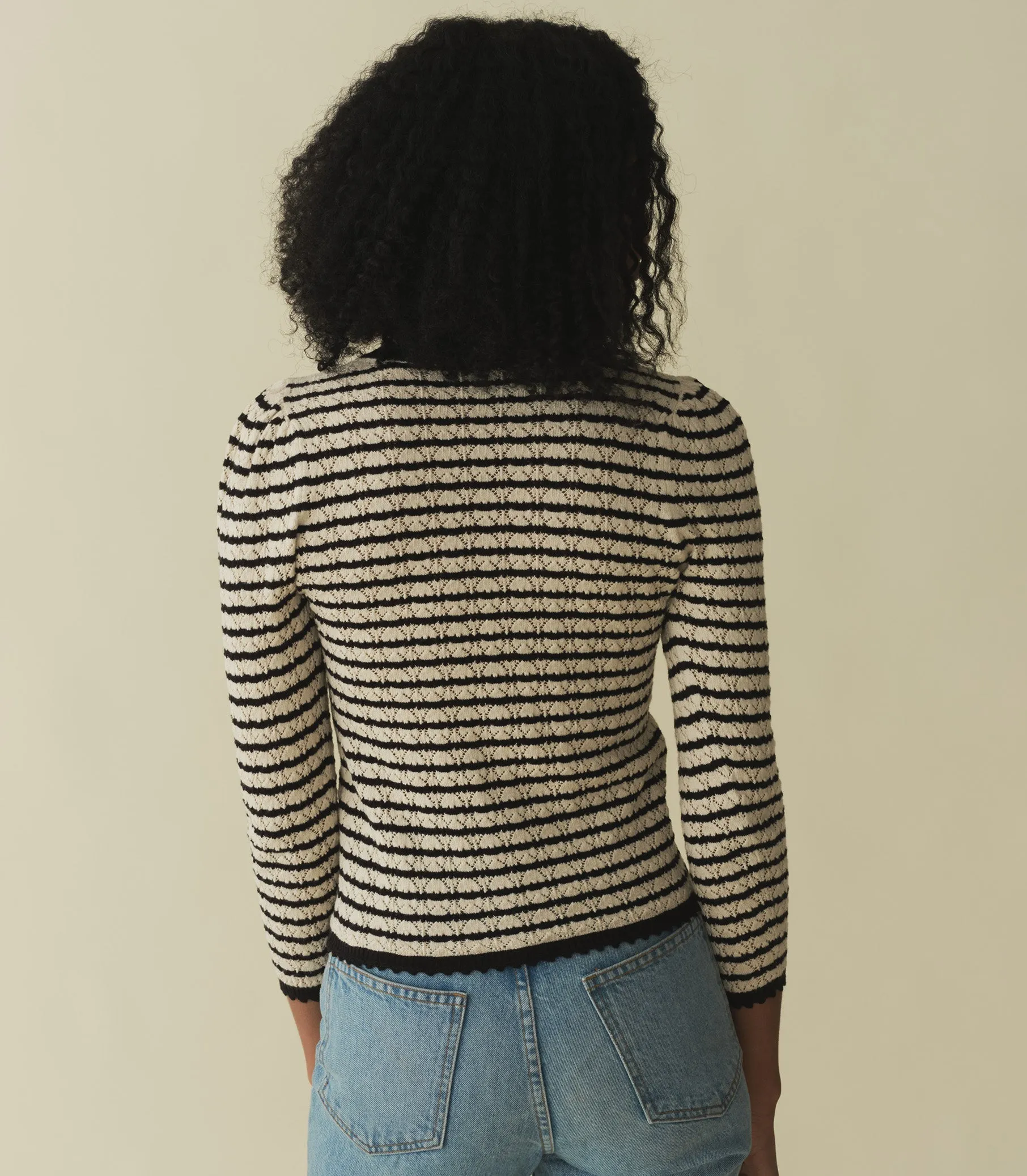 HMD -- CHANDEL CARDIGAN -- ALLAIRE STRIPE sold by Doen product image thumbnail 3