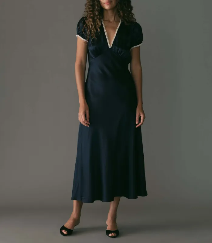 HMD -- CERELIA DRESS -- DEEP NAVY sold by Doen