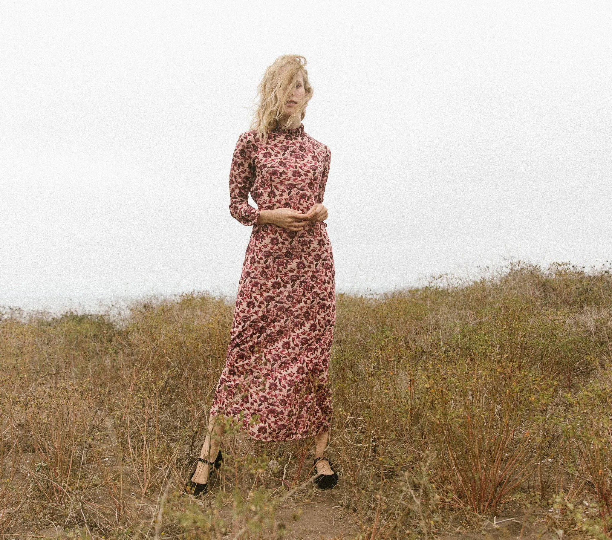 HMD -- AMES DRESS -- PLUM MULTI sold by Doen product image thumbnail 2