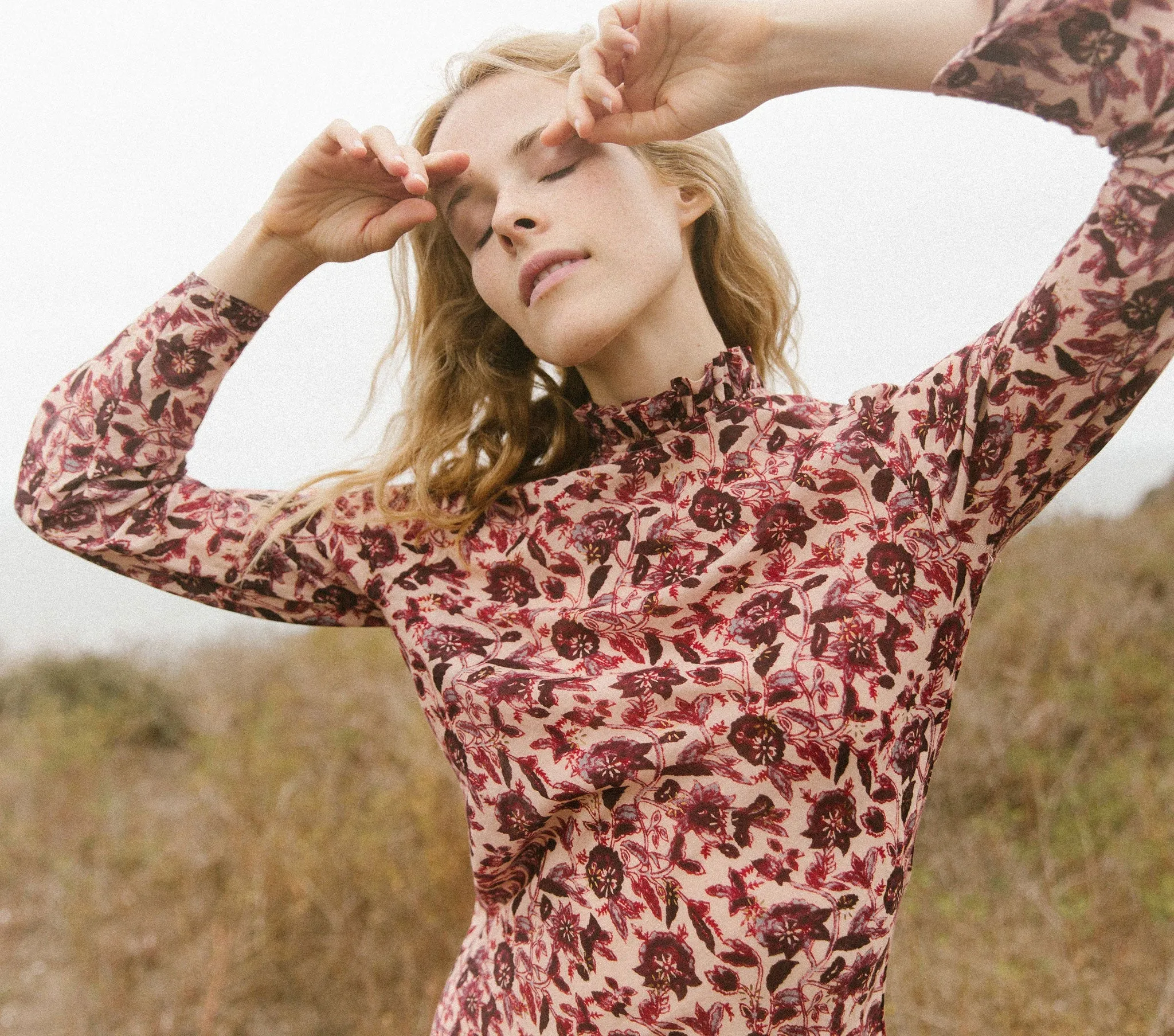 HMD -- AMES DRESS -- PLUM MULTI sold by Doen product image thumbnail 3