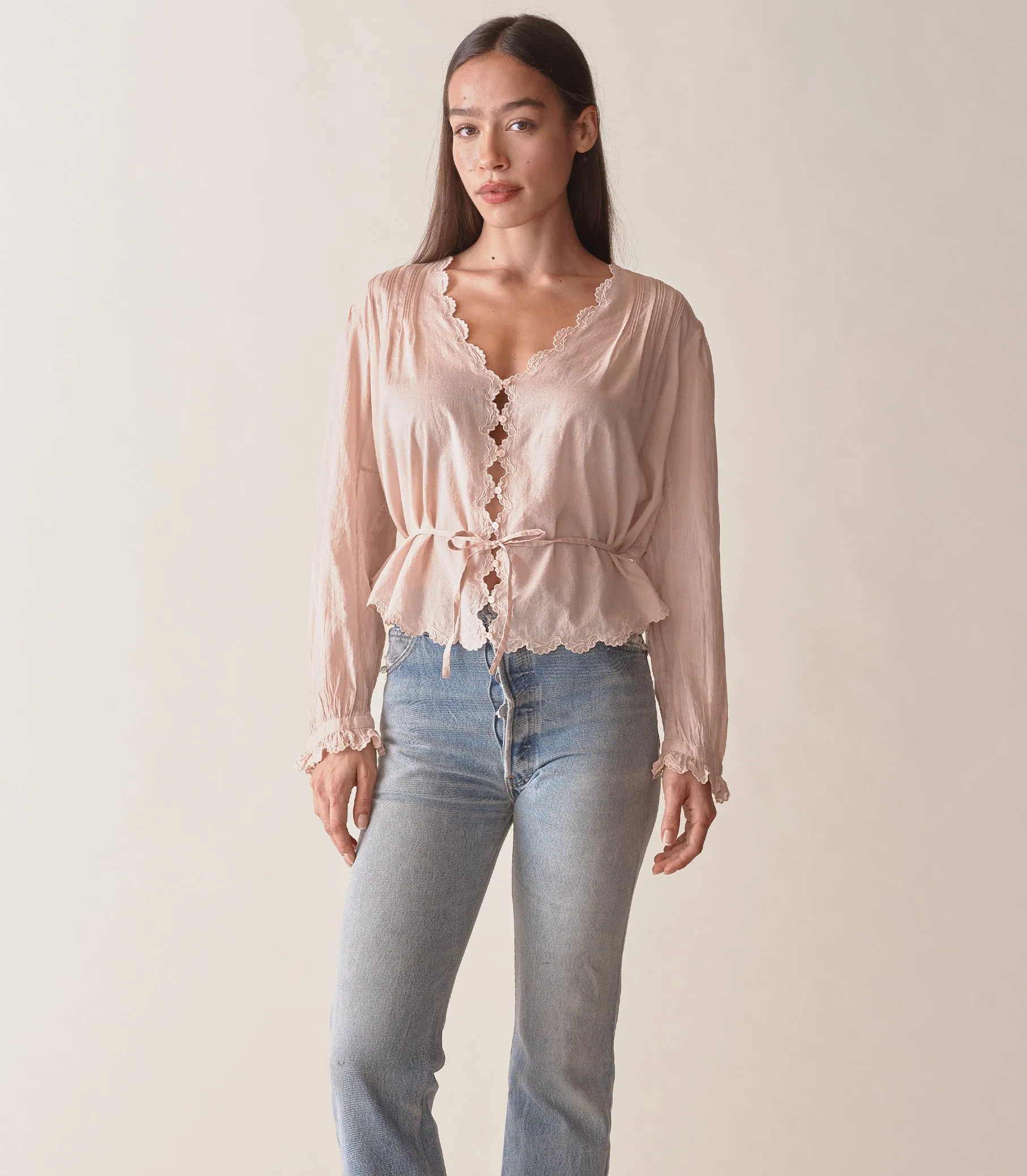 ELAYNE TOP -- SUNDRIED ROSE sold by Doen product image thumbnail 5