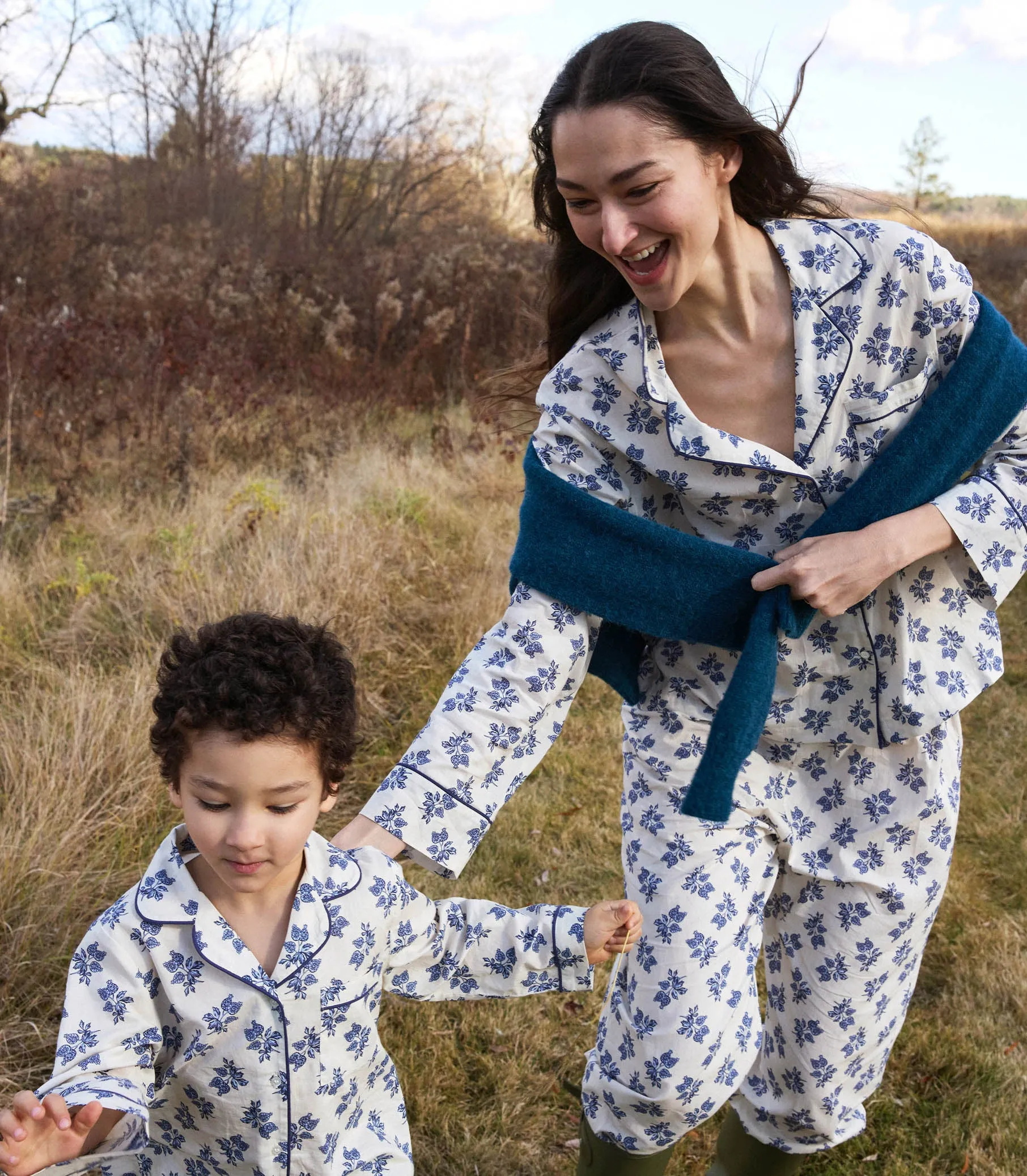 ESMA PAJAMA -- CREME POMEGRANATE BLOOM sold by Doen product image thumbnail 3