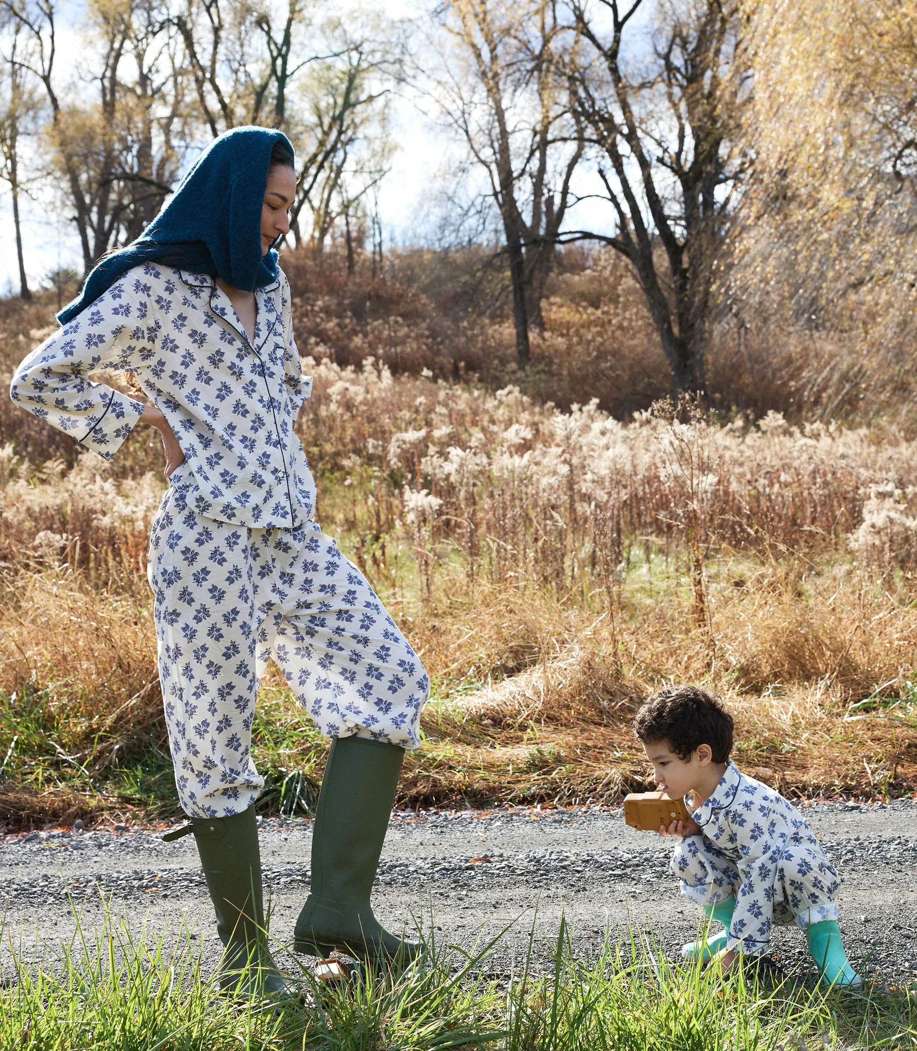 ESMA PAJAMA -- CREME POMEGRANATE BLOOM sold by Doen product image thumbnail 2