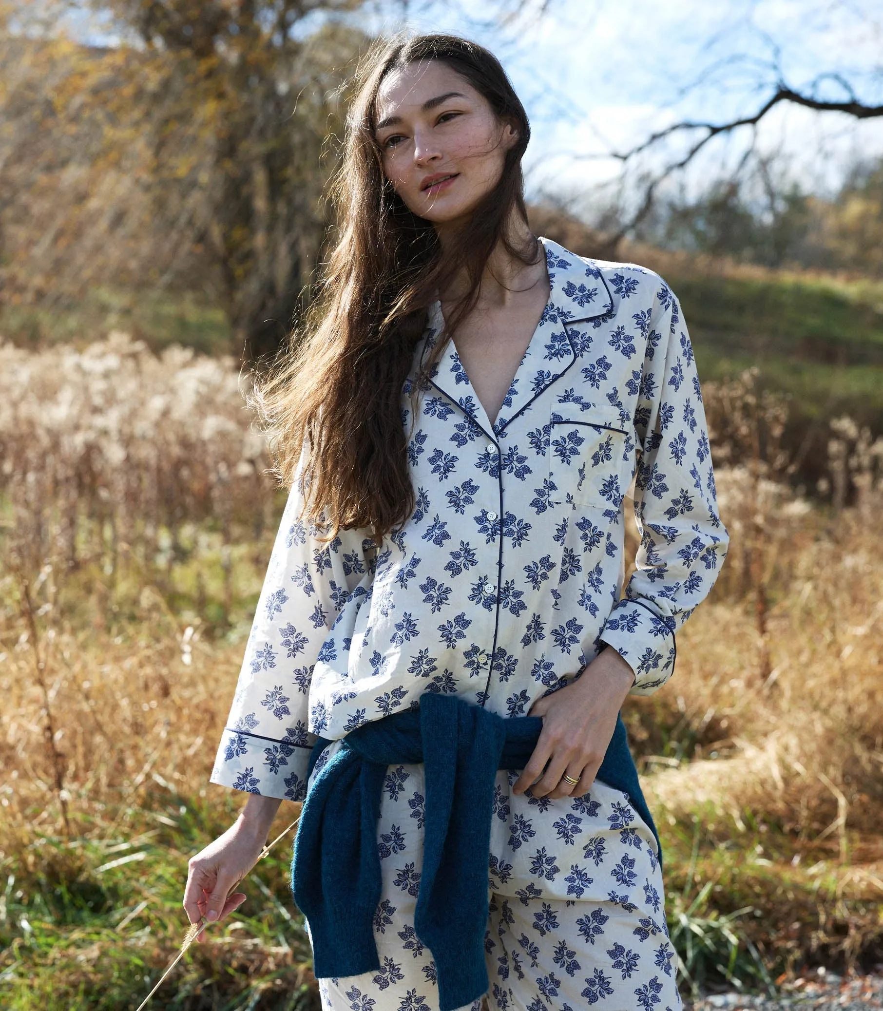 ESMA PAJAMA -- CREME POMEGRANATE BLOOM sold by Doen product image thumbnail 5