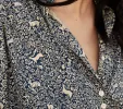 HMD -- O'KEEFFE TOP -- CREAM/BLUE PRANCING FAWN FLORAL sold by Doen
