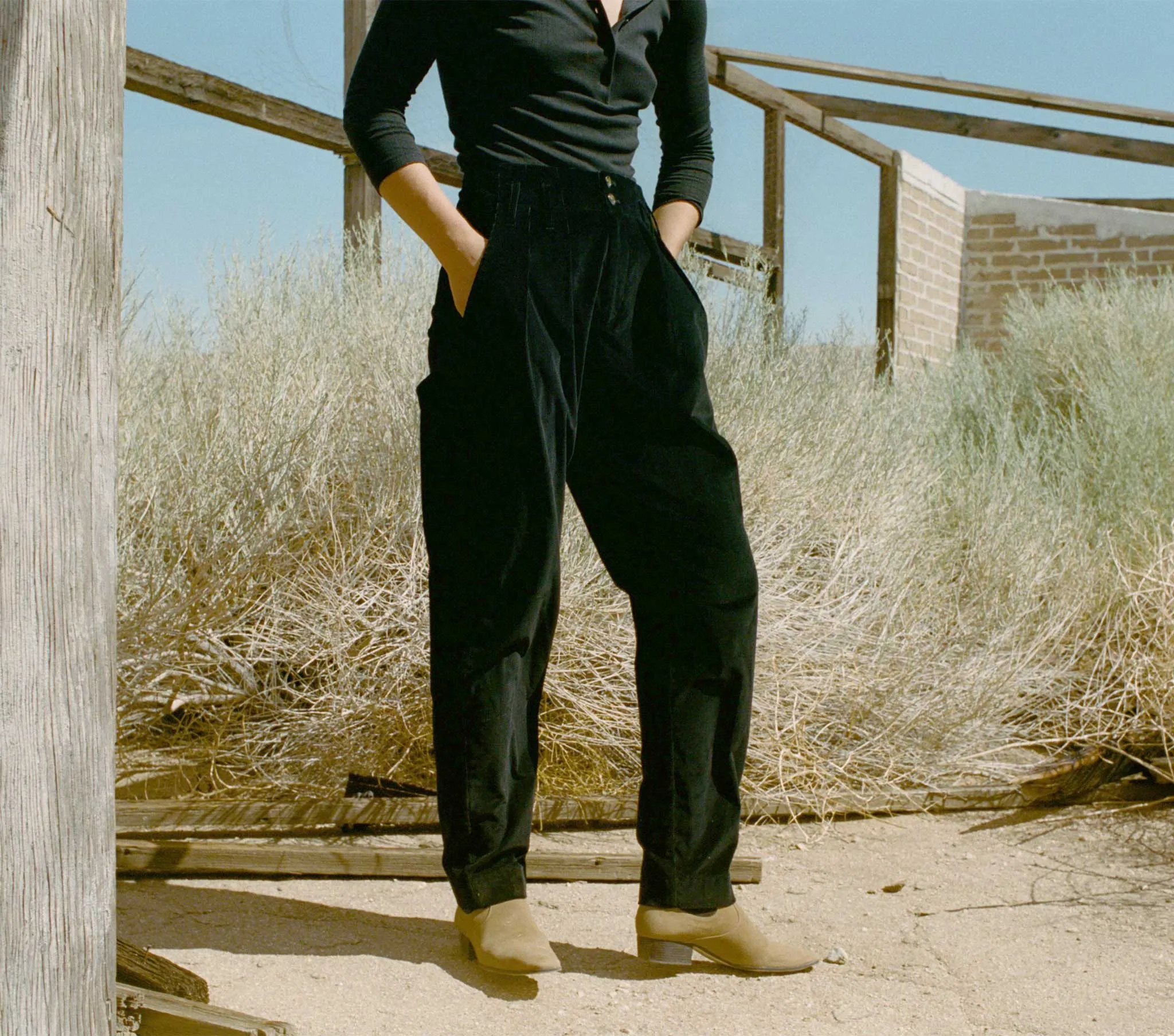 HMD -- NELDA PANT -- BLACK sold by Doen product image thumbnail 3