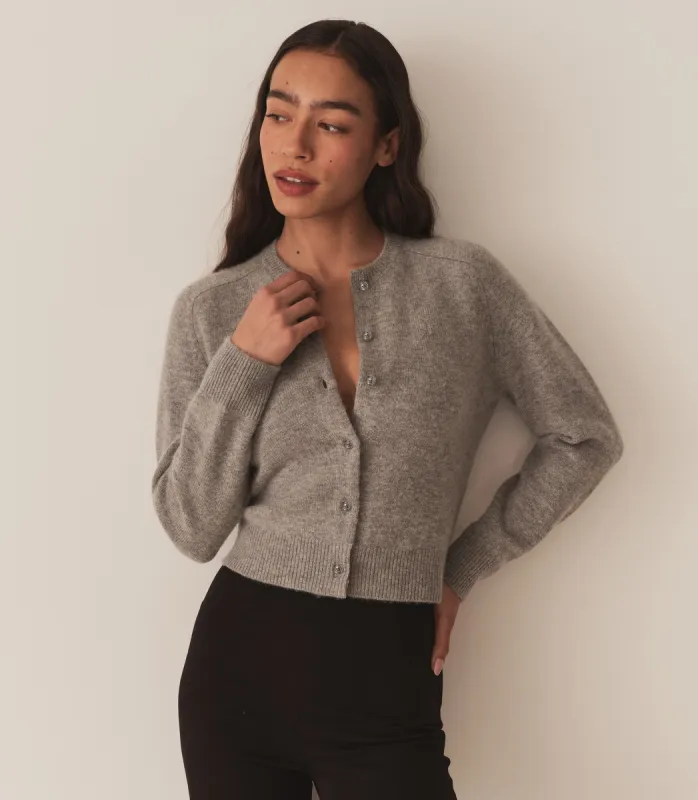 VIVELLE CARDIGAN -- PEMBERLEY GREY sold by Doen