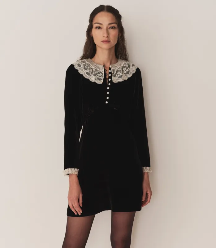 LISBETH DRESS -- BLACK sold by Doen