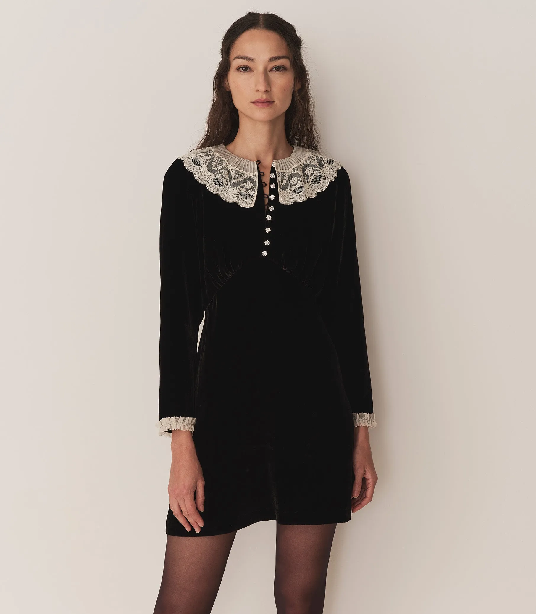 LISBETH DRESS -- BLACK sold by Doen