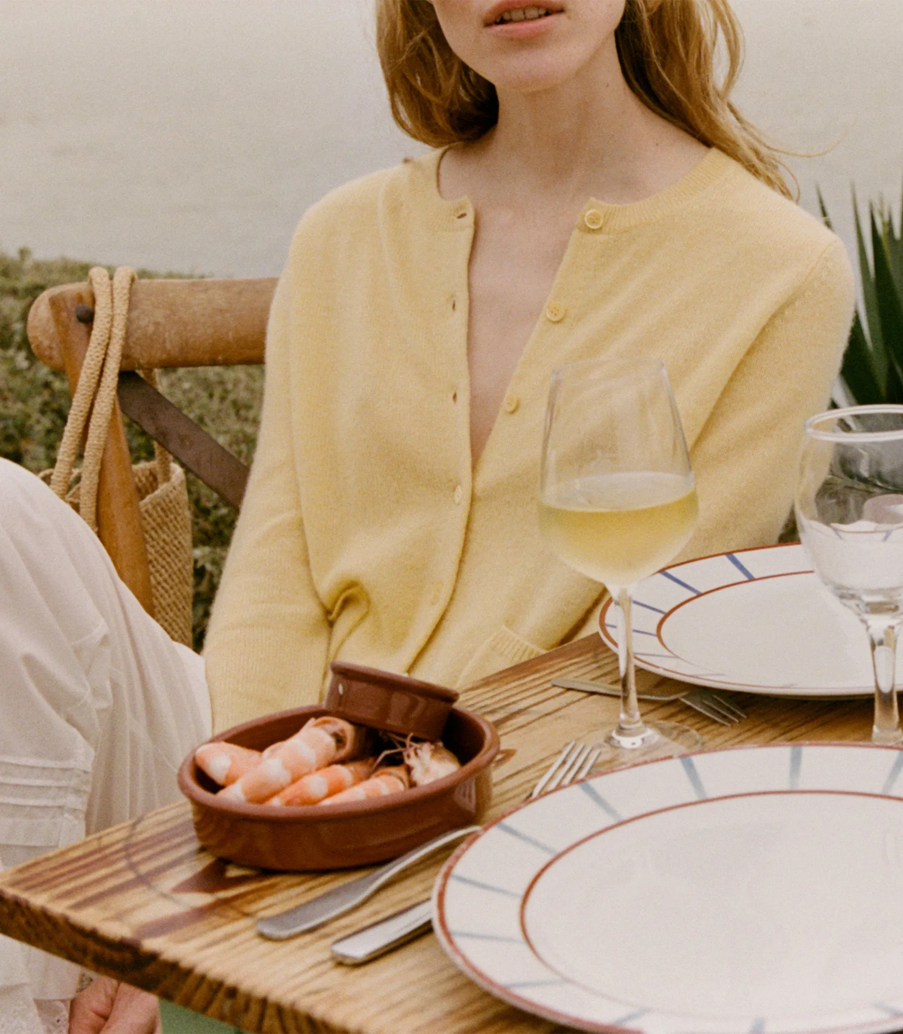 FREYA CASHMERE CARDIGAN -- LEMON CHIFFON sold by Doen product image thumbnail 2