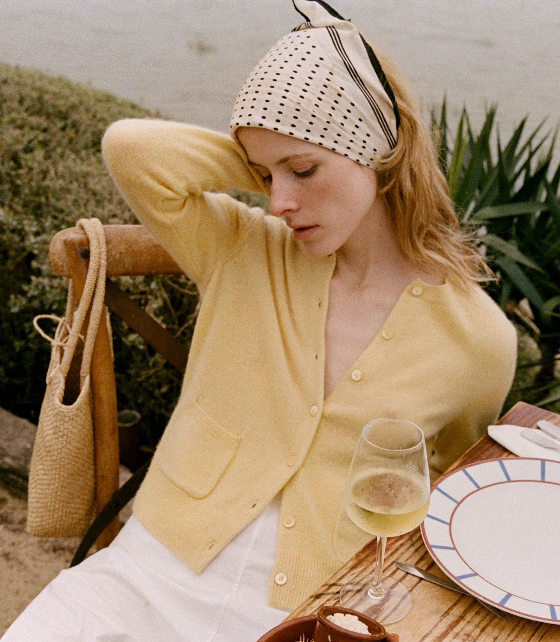 FREYA CASHMERE CARDIGAN -- LEMON CHIFFON sold by Doen product image thumbnail 4