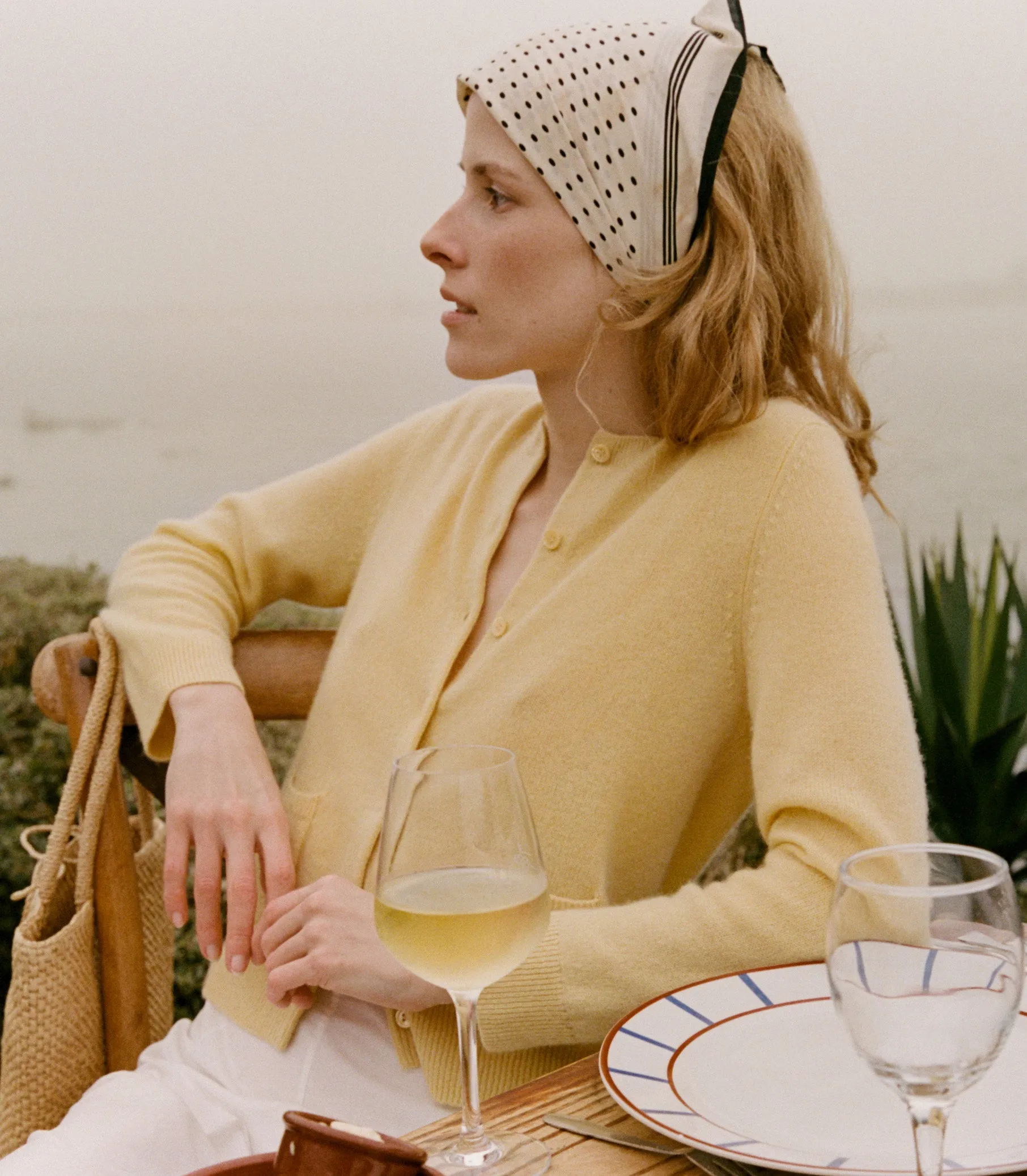 FREYA CASHMERE CARDIGAN -- LEMON CHIFFON sold by Doen product image thumbnail 3