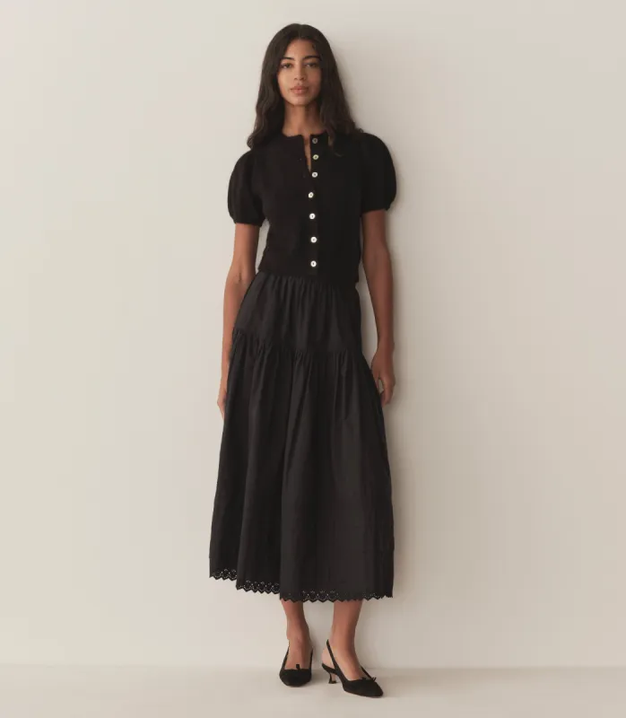 ANISA CARDIGAN -- BLACK sold by Doen