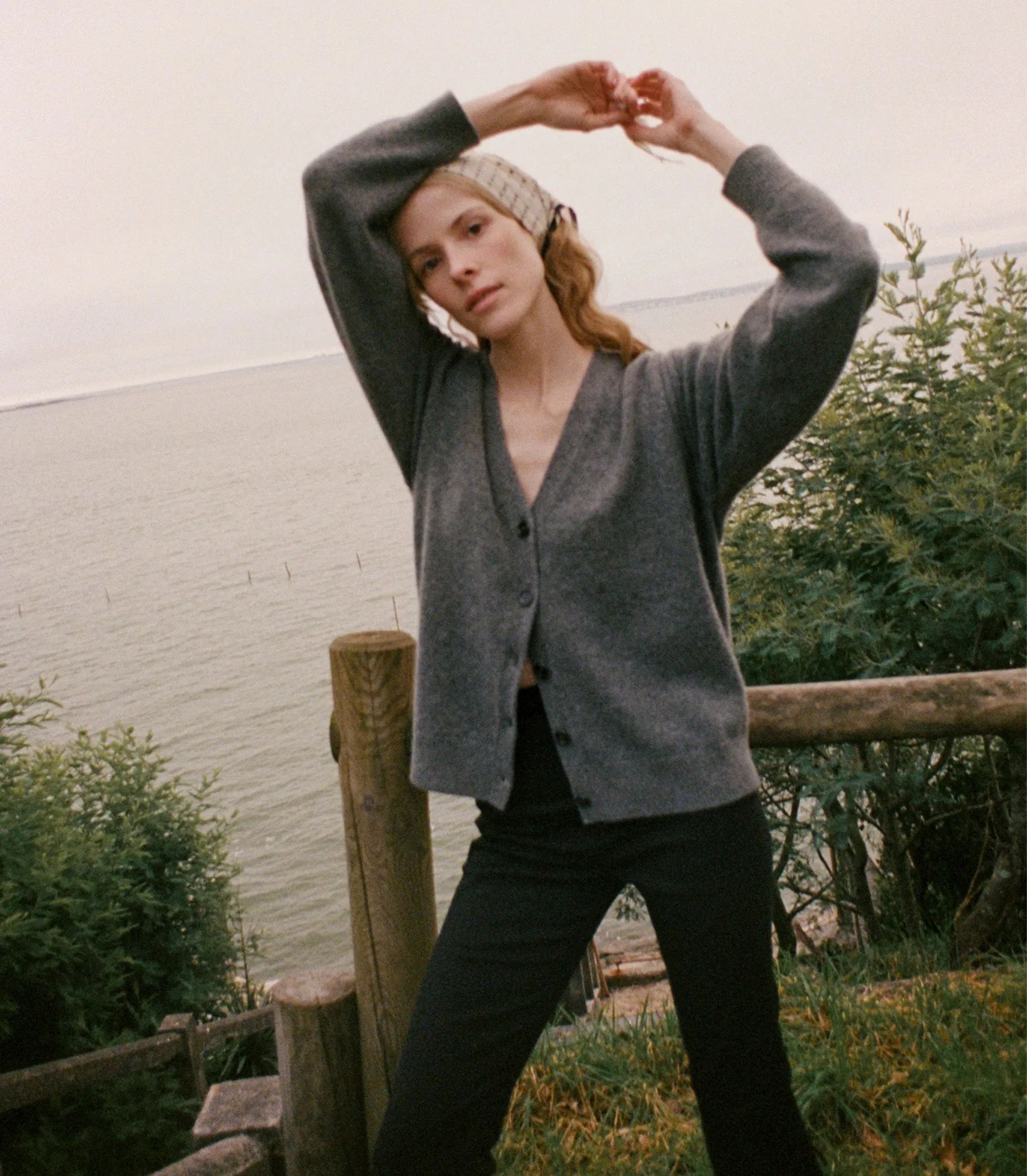 AURIE CASHMERE CARDIGAN -- CHARCOAL sold by Doen