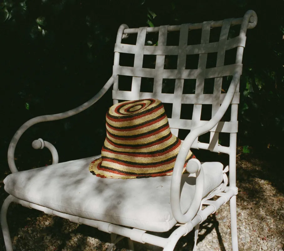 HMD -- VIGNETO HAT -- RAFFIA STRIPE sold by Doen