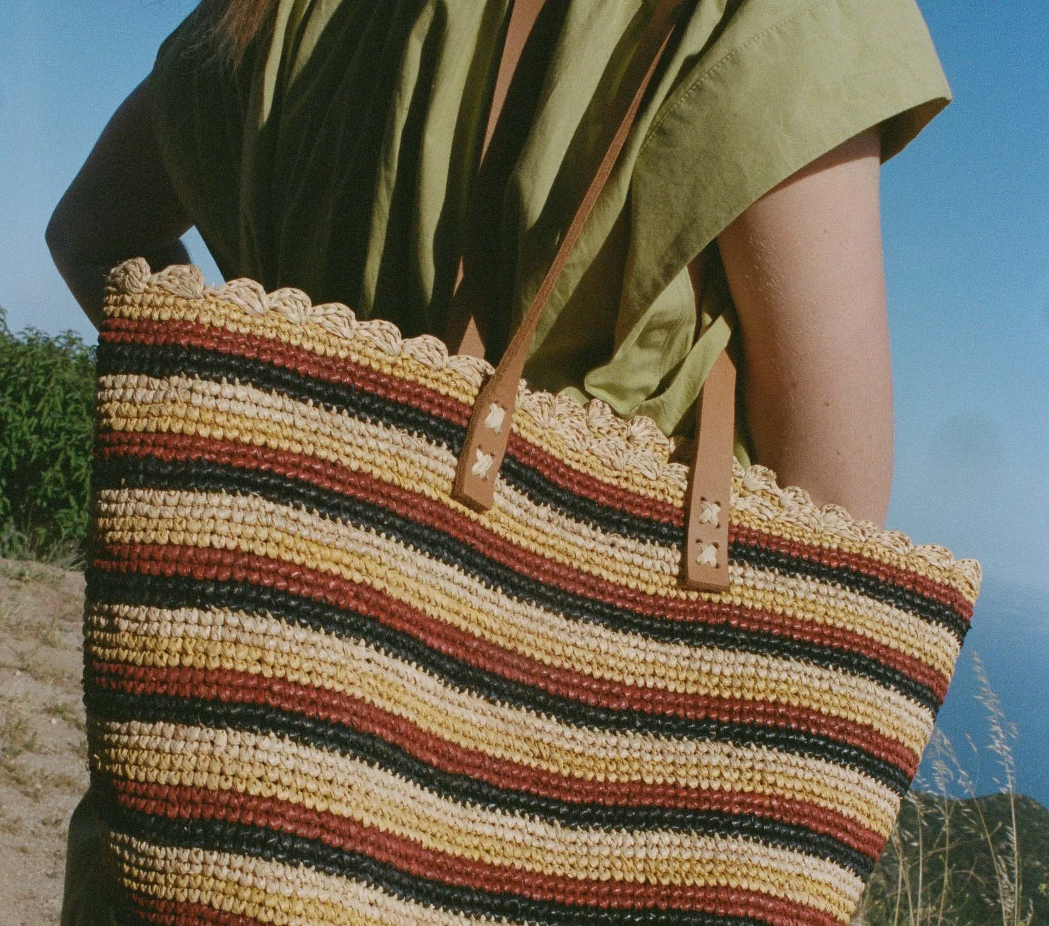 HMD -- EZE TOTE -- RAFFIA STRIPE sold by Doen product image thumbnail 5