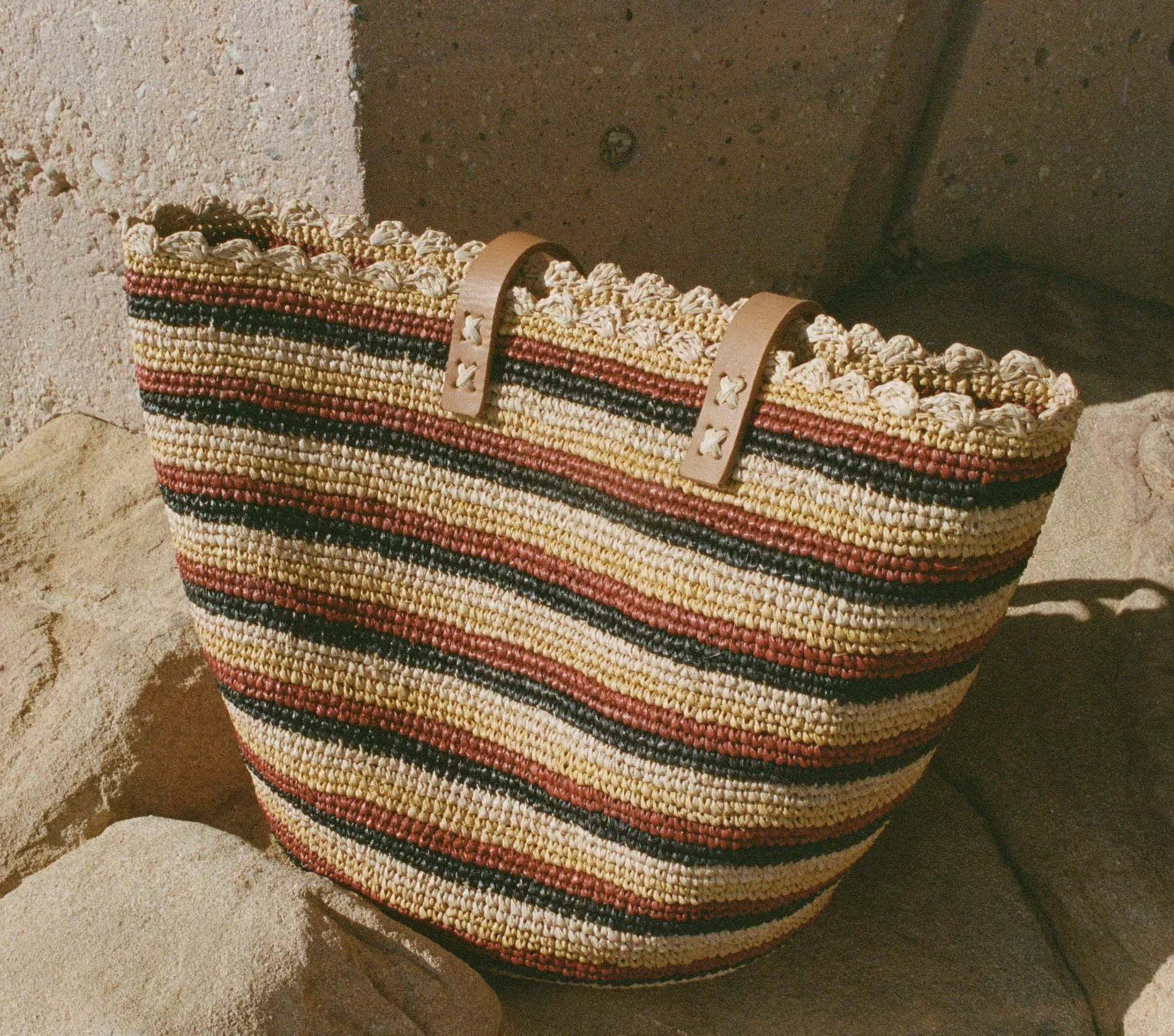 HMD -- EZE TOTE -- RAFFIA STRIPE sold by Doen product image thumbnail 2