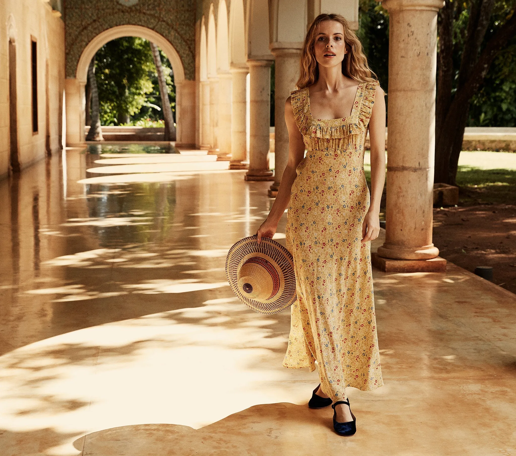 HMD -- CASCADE DRESS -- LILY OF THE VALLEY FLORAL sold by Doen product image thumbnail 3