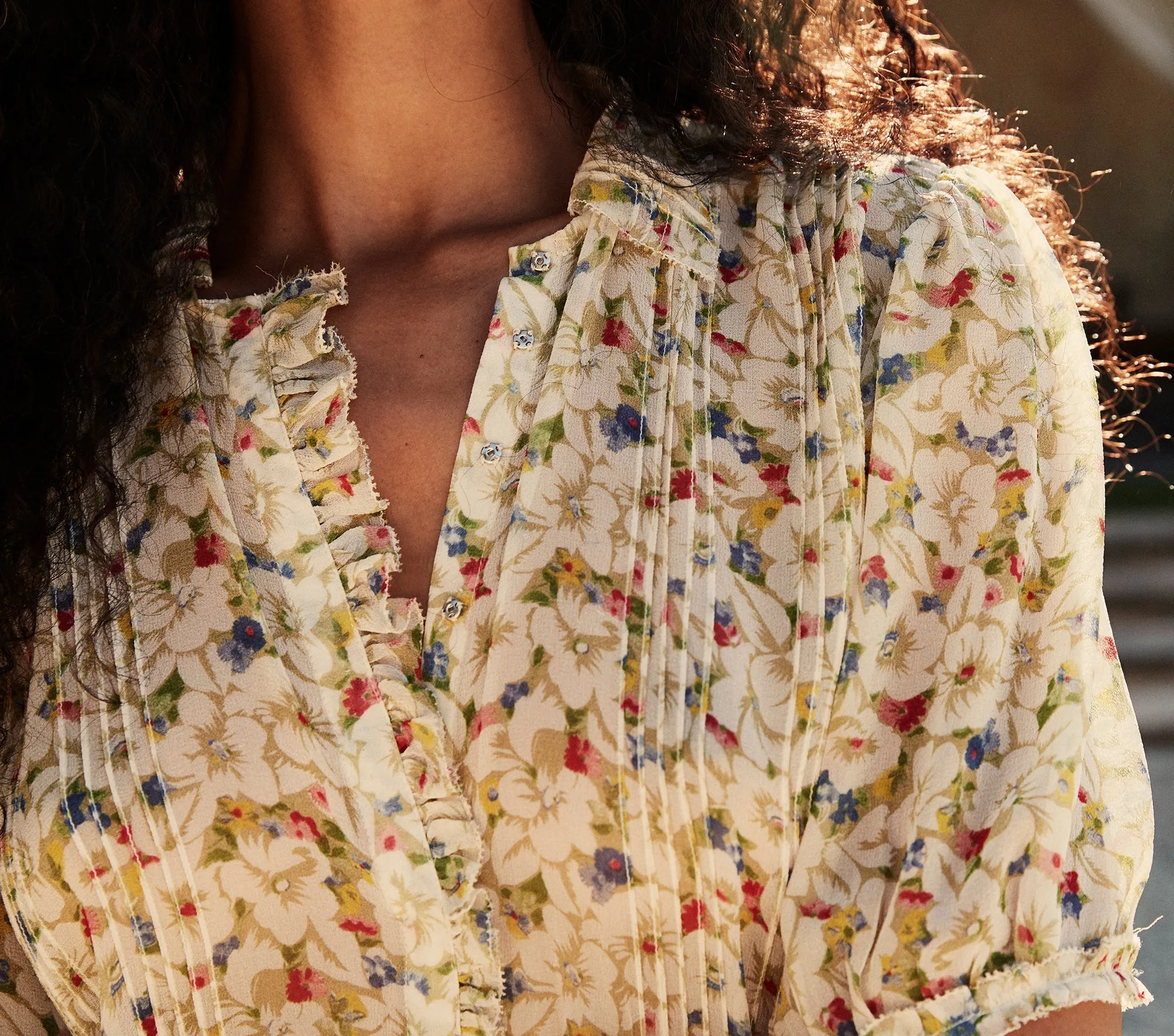 HMD -- BIRD TOP -- YELLOW VICTORIA FLORAL sold by Doen product image thumbnail 3