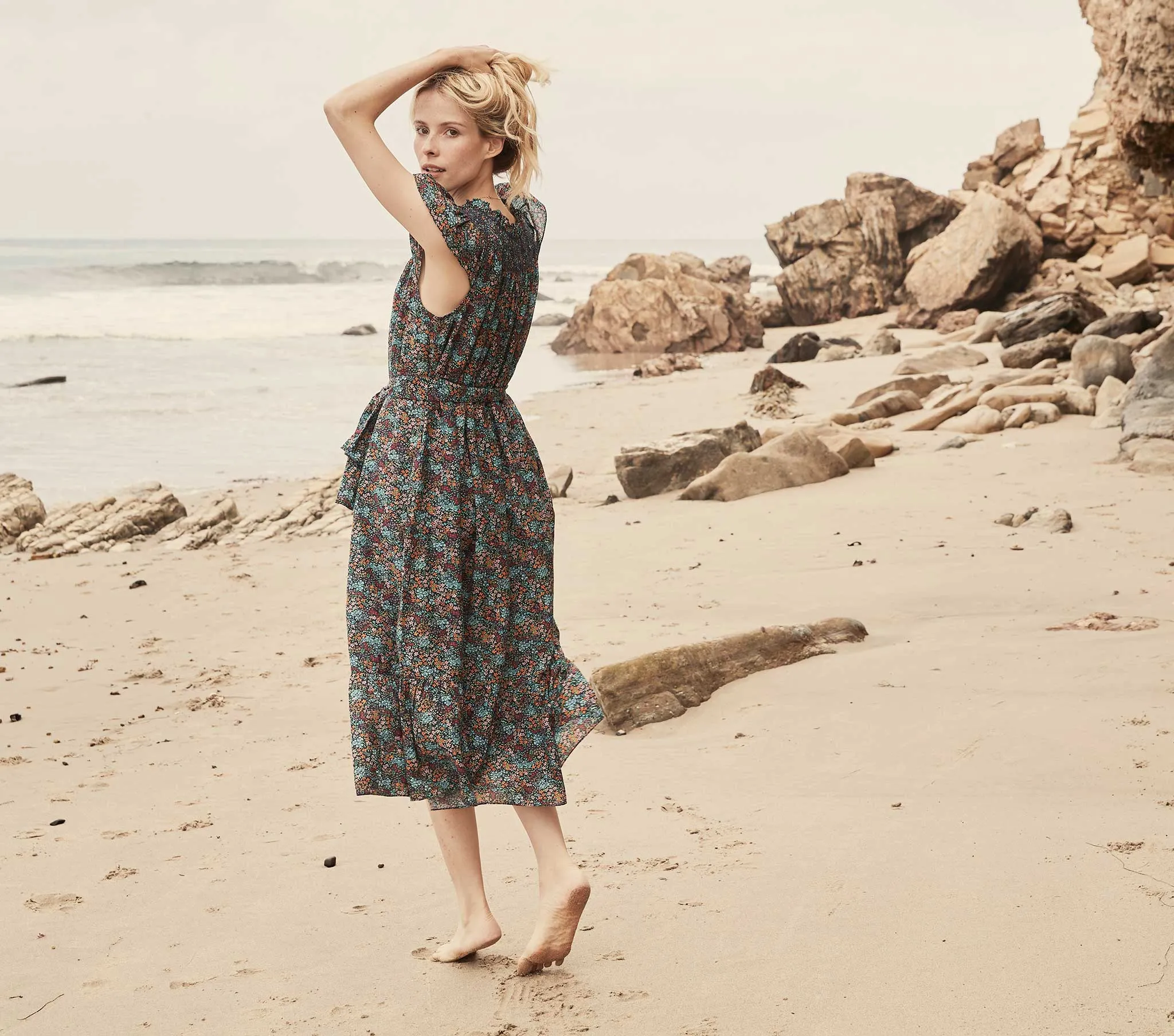 HMD -- VIOLETTA DRESS -- NAVY LADY BIRD FLORAL sold by Doen product image thumbnail 2