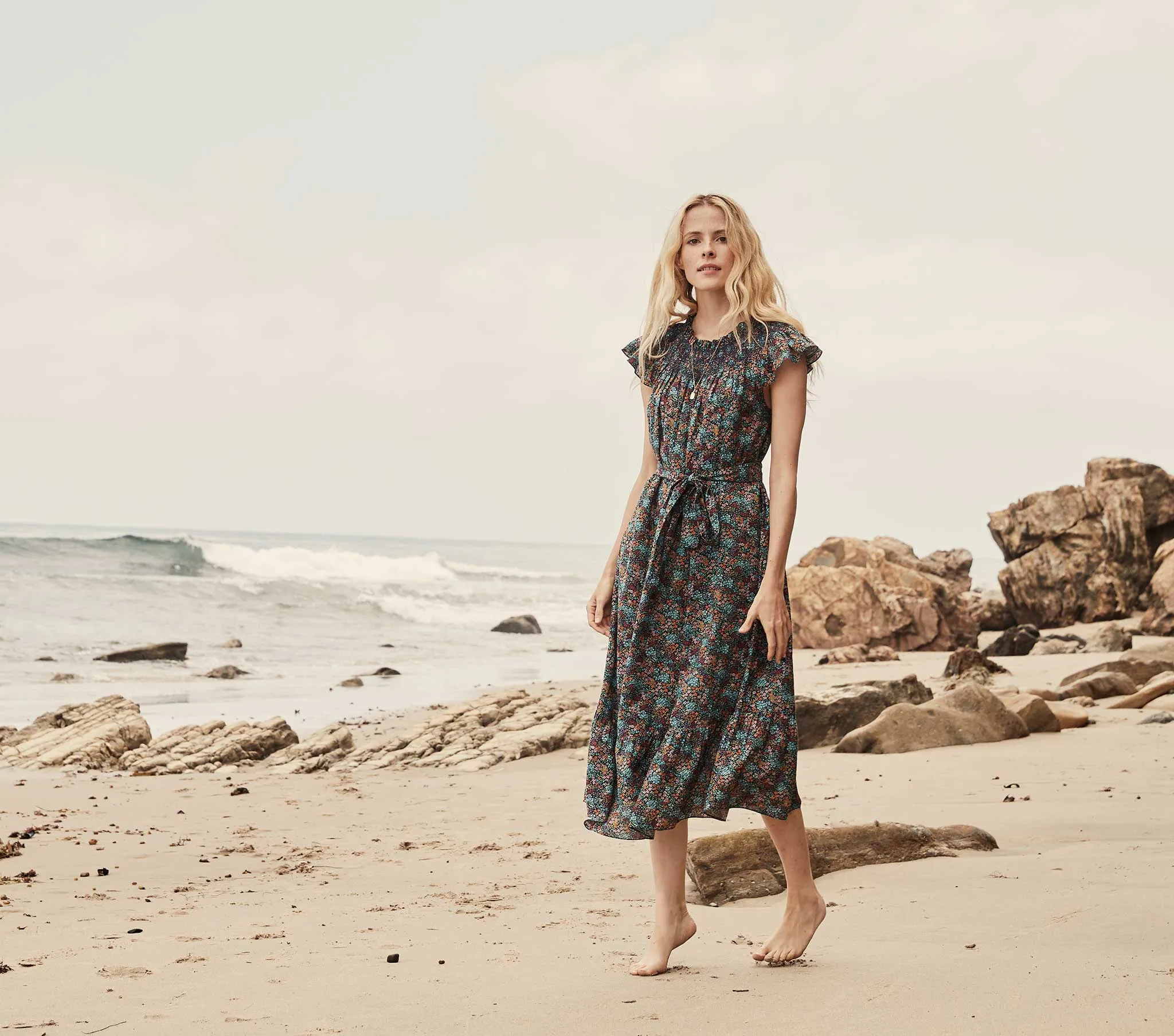 HMD -- VIOLETTA DRESS -- NAVY LADY BIRD FLORAL sold by Doen product image thumbnail 3