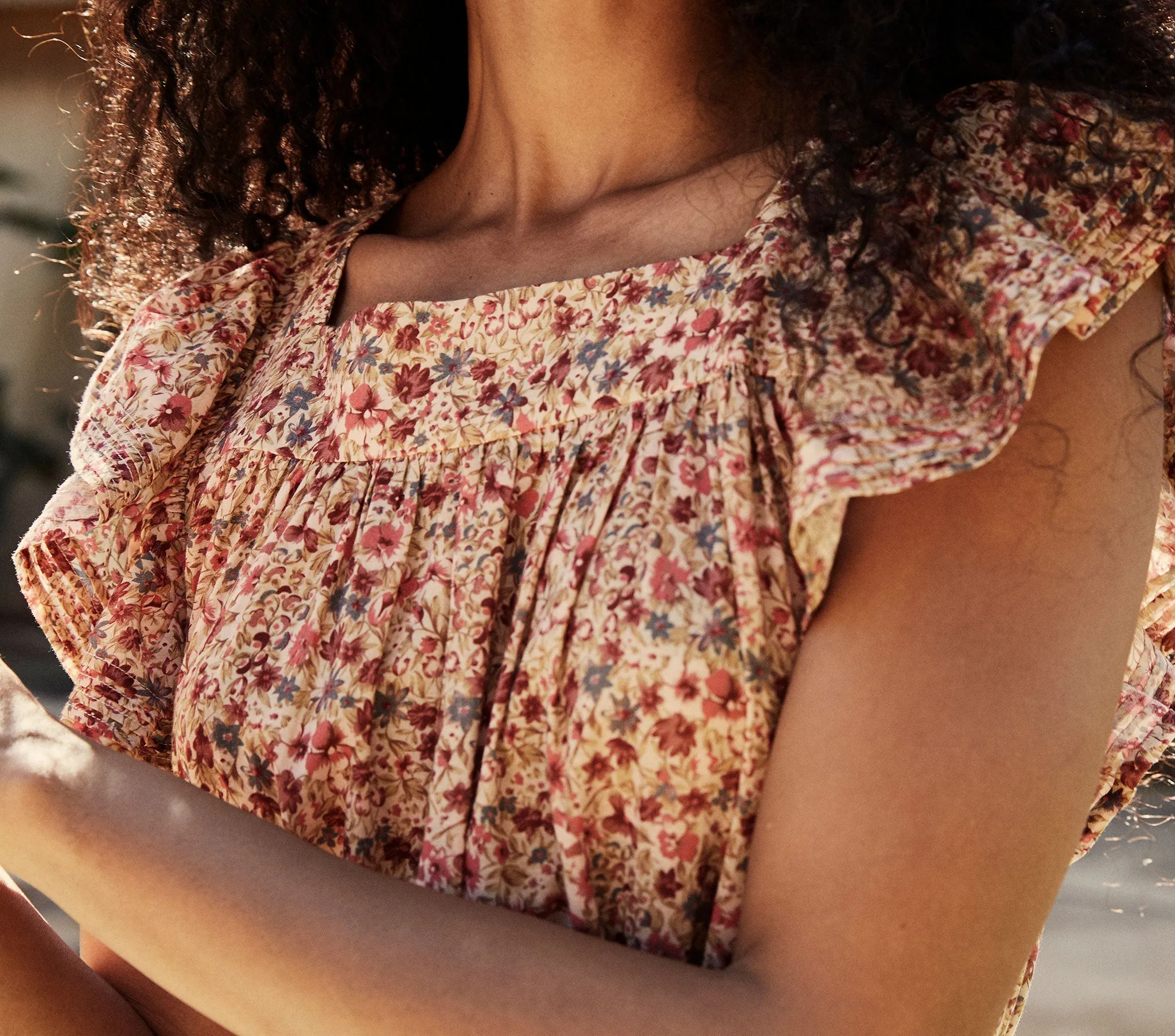 HMD -- SONNET DRESS -- PINK VALLEY FLORAL sold by Doen product image thumbnail 3