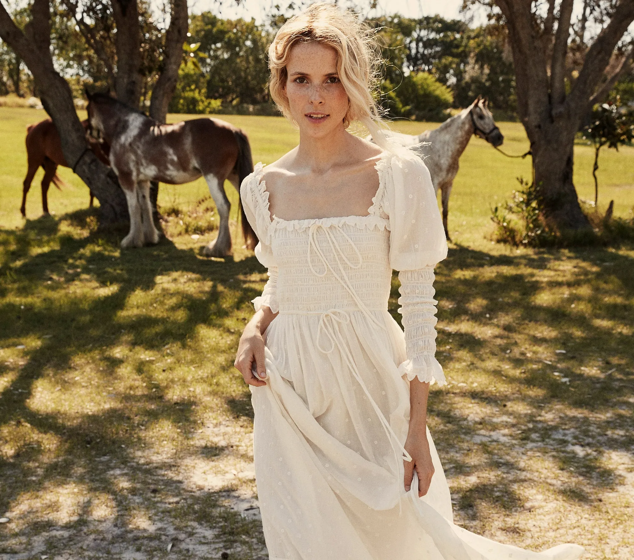 HMD -- BIJOU DRESS -- SALT sold by Doen