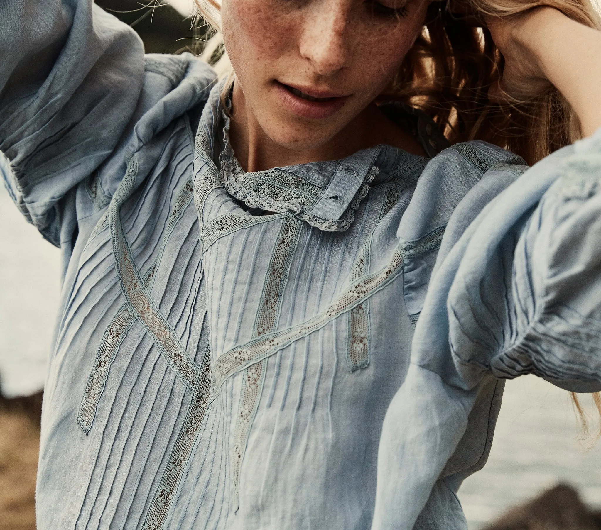 HMD -- ALBERTINE TOP -- FRENCH BLUE sold by Doen product image thumbnail 3