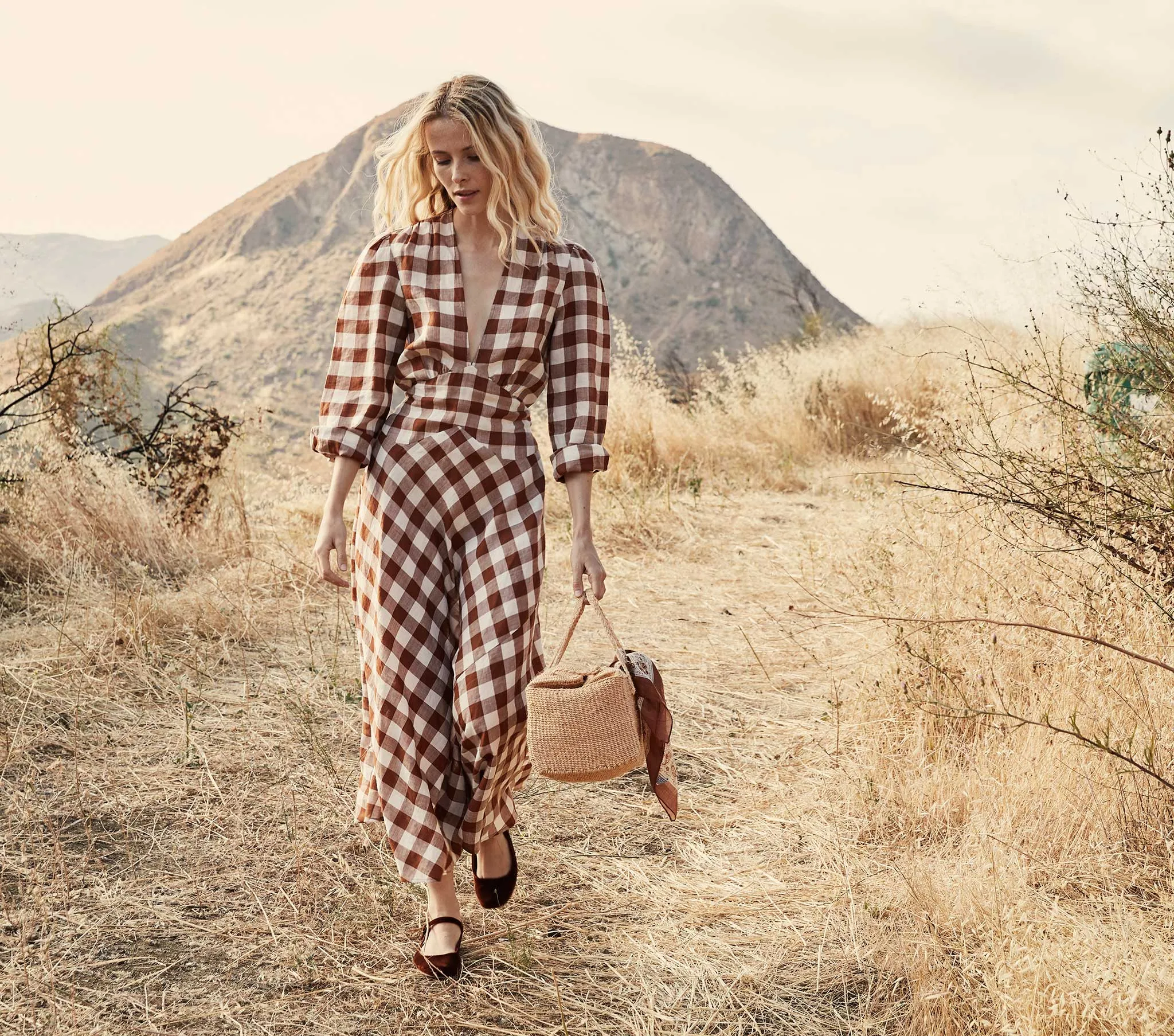 HMD -- CHARLESTON DRESS -- ST OUEN NUTMEG PLAID sold by Doen product image thumbnail 5