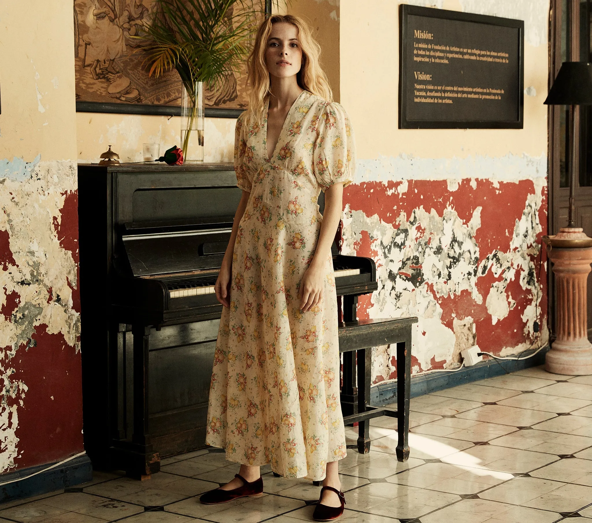 HMD -- WISTERIA DRESS -- ORCHARD BOTANICAL PRINT sold by Doen product image thumbnail 3