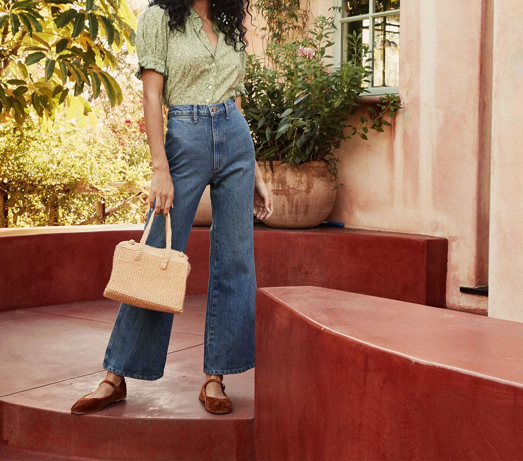 HMD -- DAUPHINE TOP -- GREEN GARDEN BLOOM sold by Doen