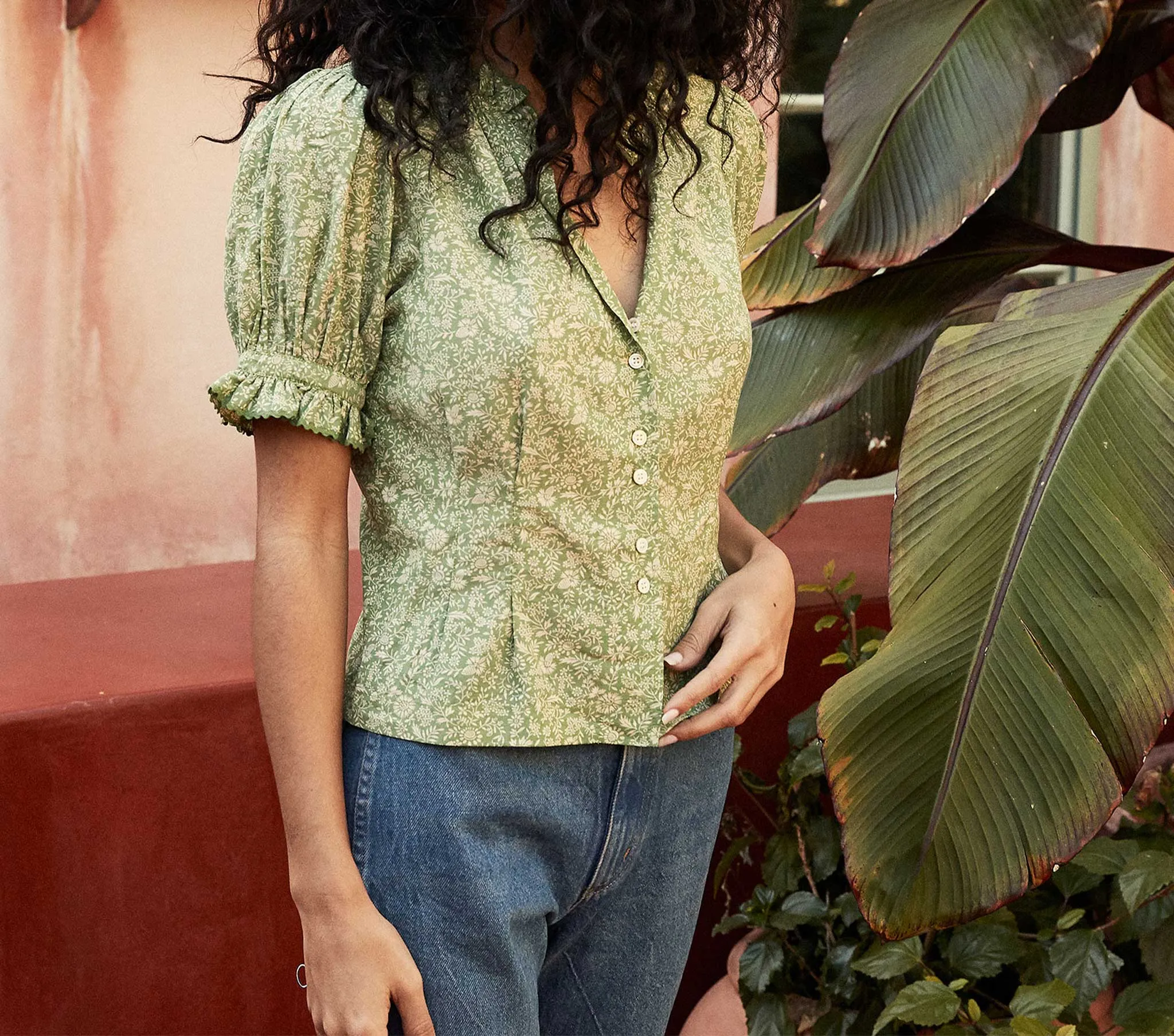 HMD -- DAUPHINE TOP -- GREEN GARDEN BLOOM sold by Doen product image thumbnail 2