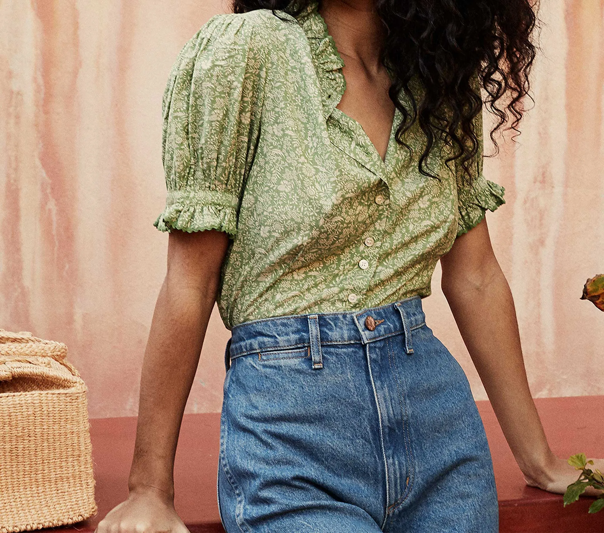 HMD -- DAUPHINE TOP -- GREEN GARDEN BLOOM sold by Doen product image thumbnail 3