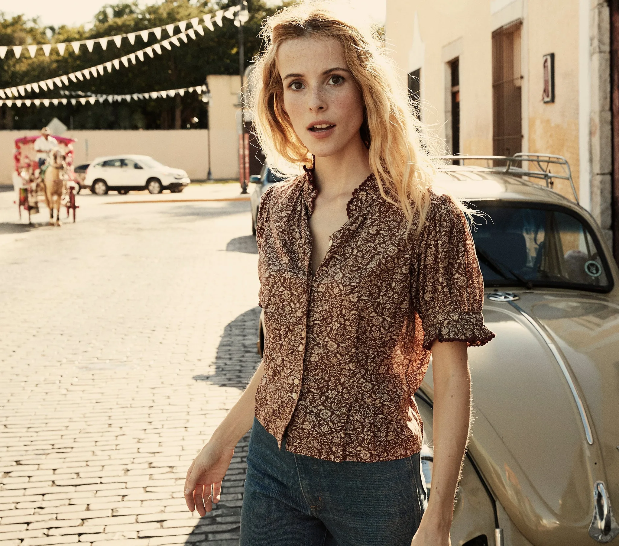 HMD -- DAUPHINE TOP -- TERRA GARDEN BLOOM sold by Doen product image thumbnail 3