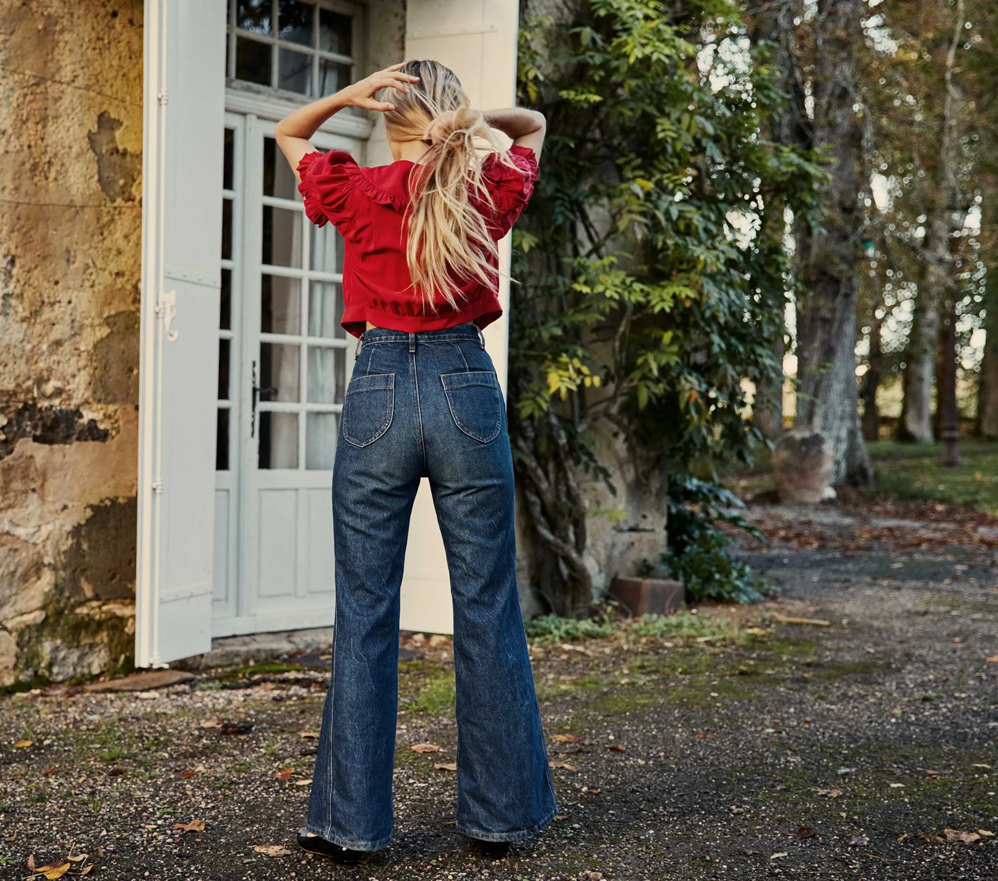 HMD -- SPARROW TOP -- CERISE sold by Doen product image thumbnail 4