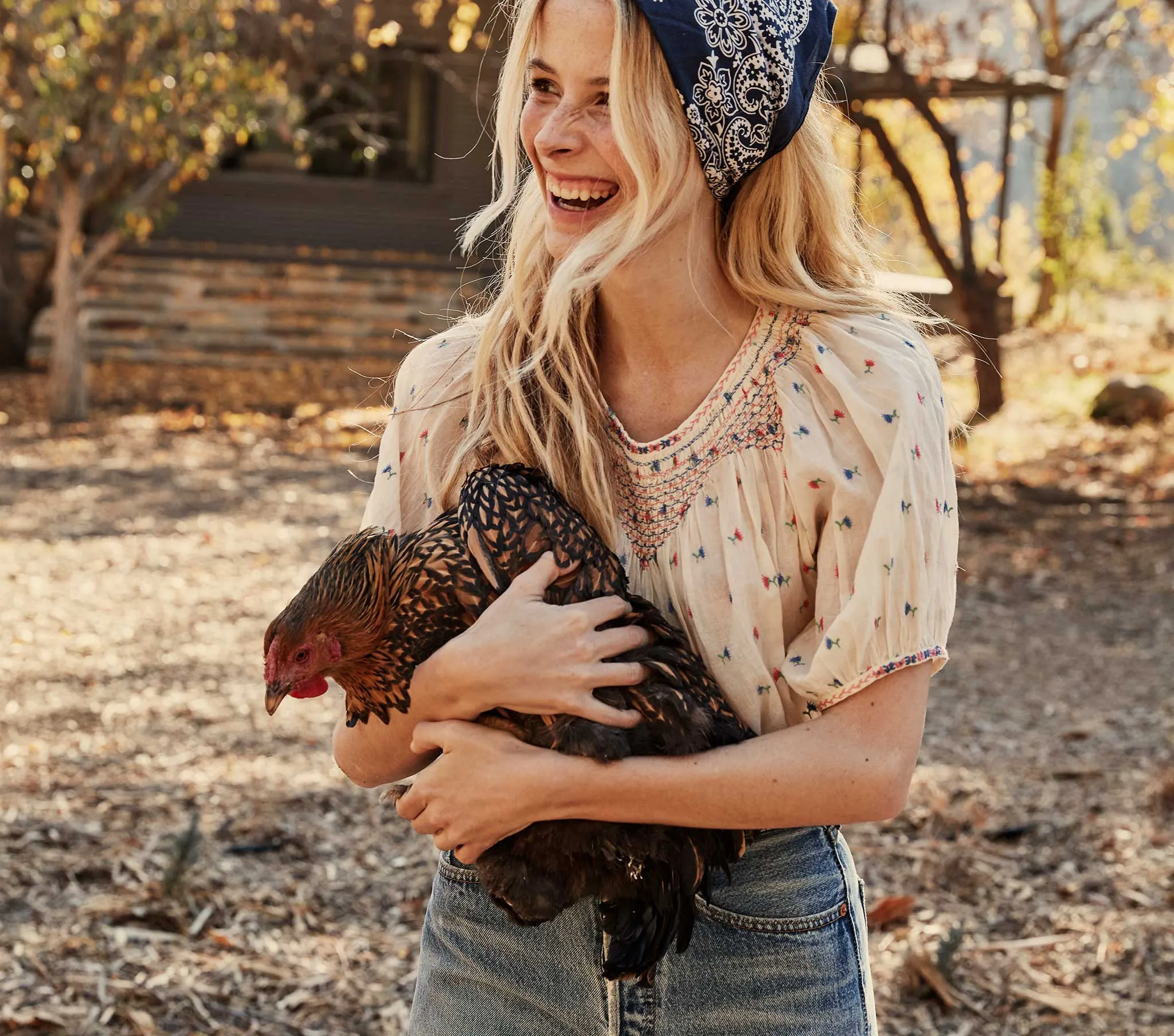 HMD -- AMNA TOP -- CREAM CARNATION EMBROIDERY sold by Doen product image thumbnail 2