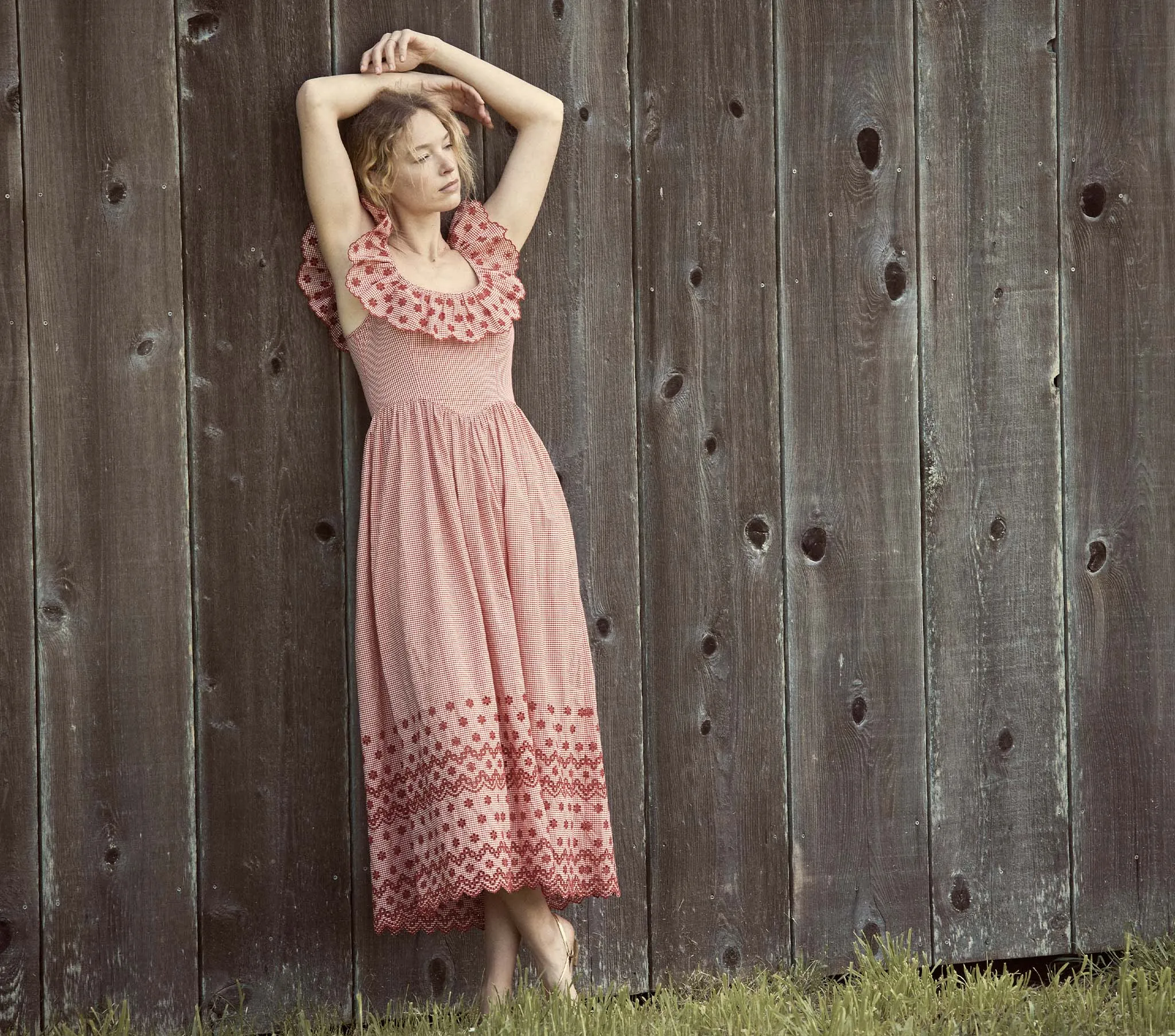 HMD -- LIESEL DRESS -- CERISE PARIS GINGHAM sold by Doen product image thumbnail 3