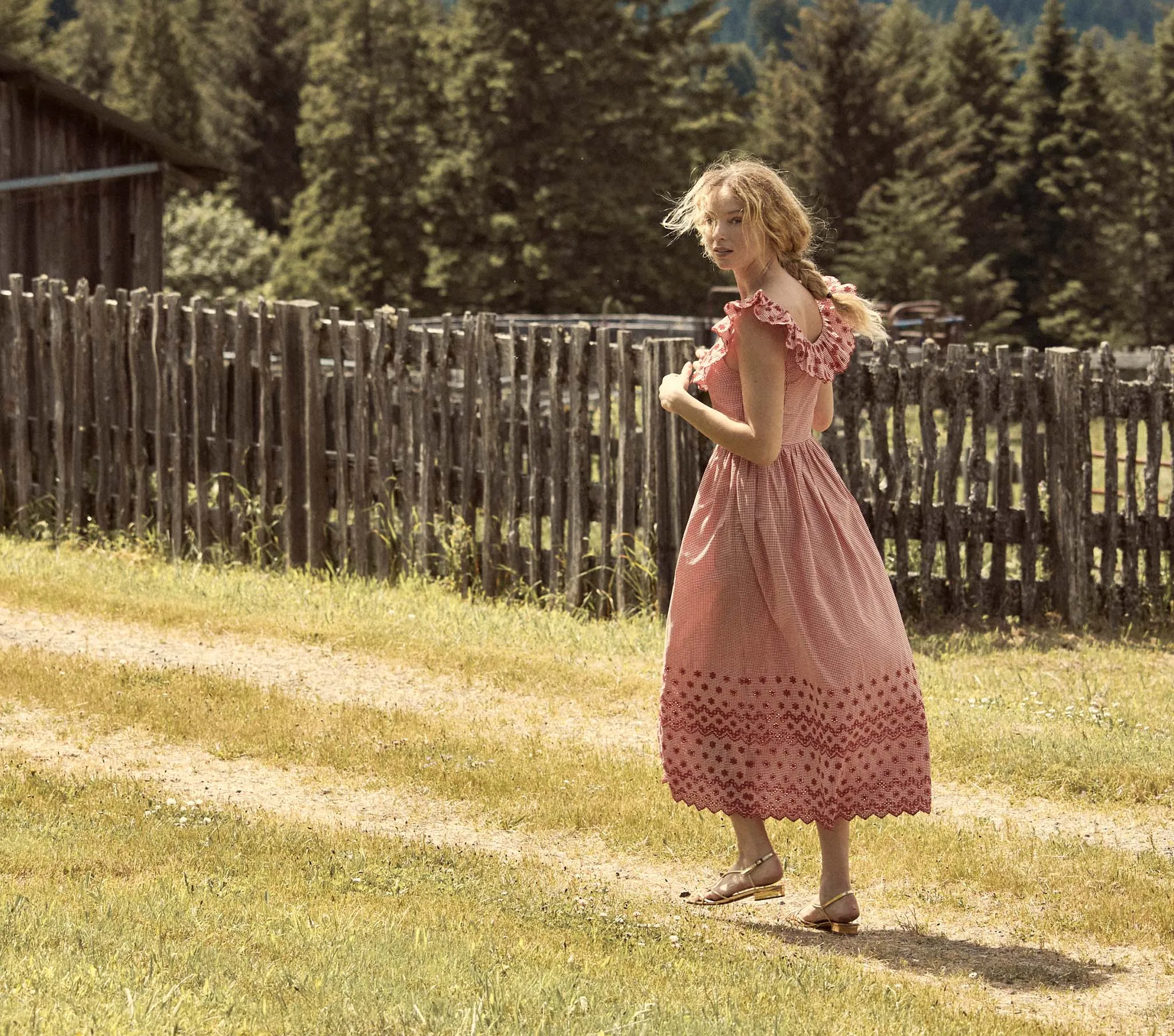 HMD -- LIESEL DRESS -- CERISE PARIS GINGHAM sold by Doen product image thumbnail 4
