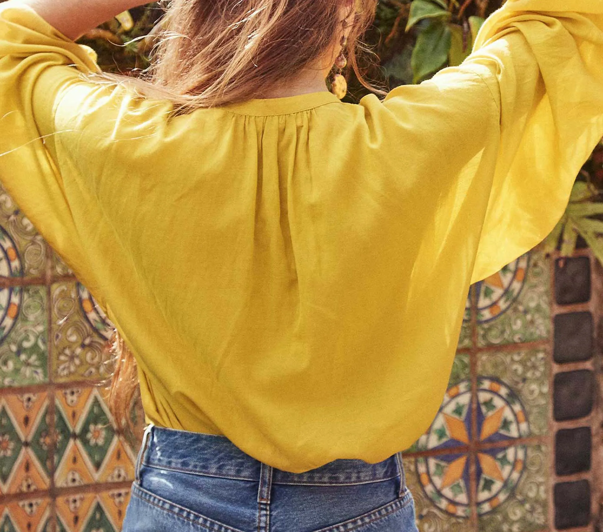 HMD -- THE JANE BLOUSE -- MOSS sold by Doen product image thumbnail 3