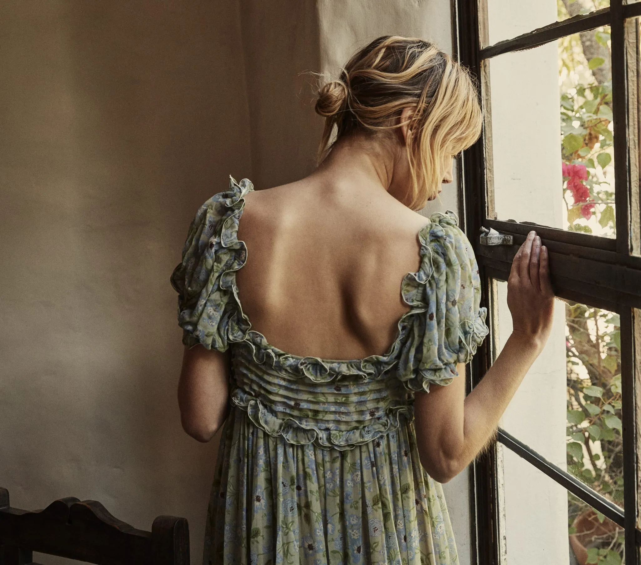 HMD -- DREW DRESS -- GREEN STRAWBERRY MOON FLORAL sold by Doen product image thumbnail 5