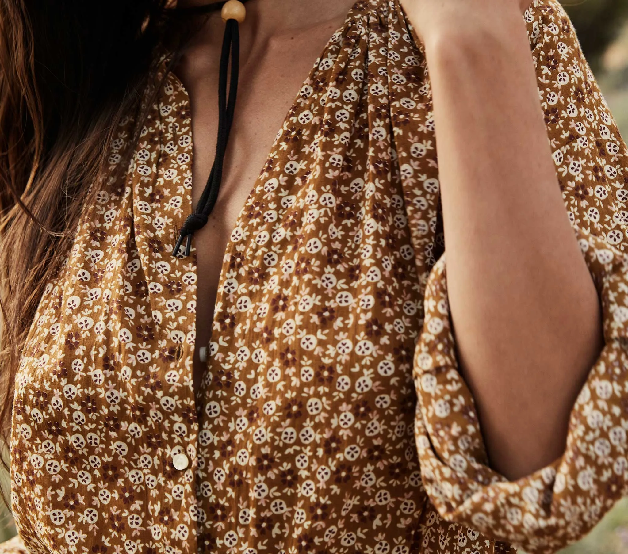 HMD -- THE JANE BLOUSE -- GOLDEN MESA FLOR sold by Doen product image thumbnail 3