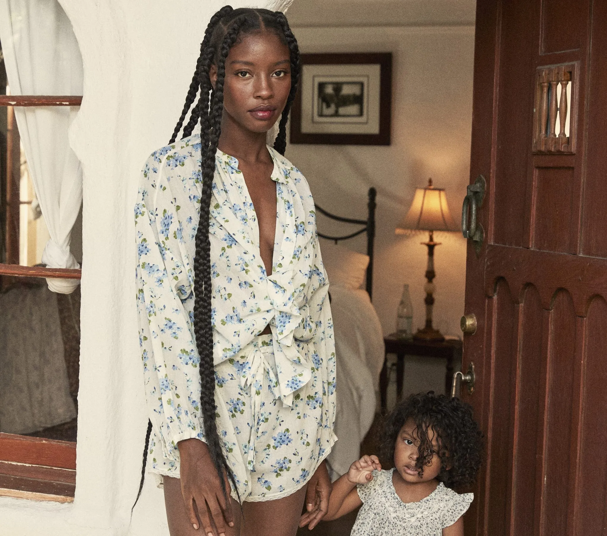 HMD -- SCOUT SHORT -- BLUE PRIMROSE FLORAL sold by Doen product image thumbnail 3