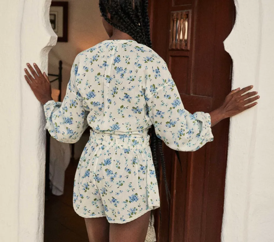 HMD -- SCOUT SHORT -- BLUE PRIMROSE FLORAL sold by Doen