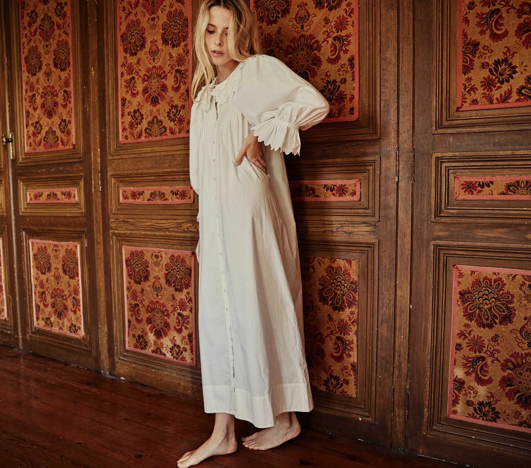 HMD -- HELENA NIGHTGOWN -- POWDER sold by Doen product image thumbnail 2