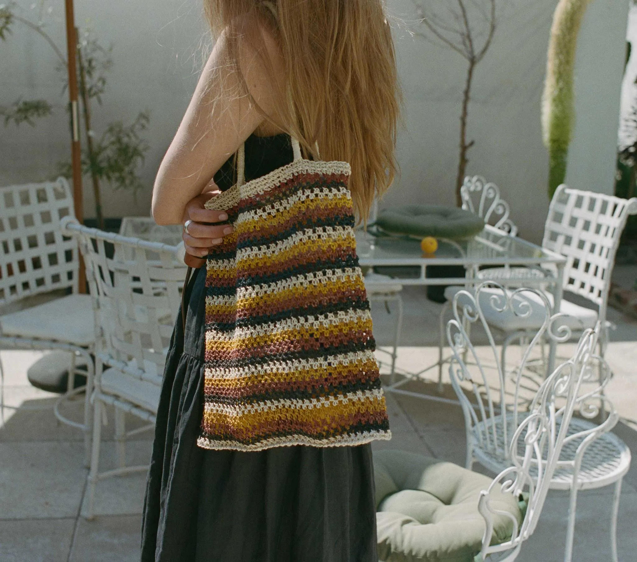 HMD -- GRANDE MARION TOTE -- CHAMBIRA STRIPE sold by Doen product image thumbnail 2