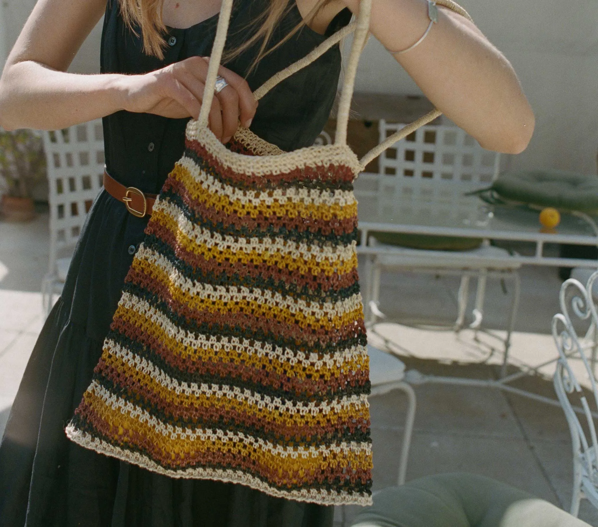 HMD -- GRANDE MARION TOTE -- CHAMBIRA STRIPE sold by Doen product image thumbnail 3