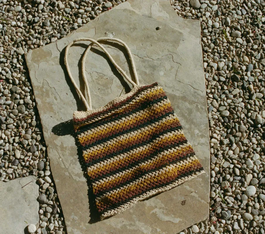 HMD -- GRANDE MARION TOTE -- CHAMBIRA STRIPE made by Doen