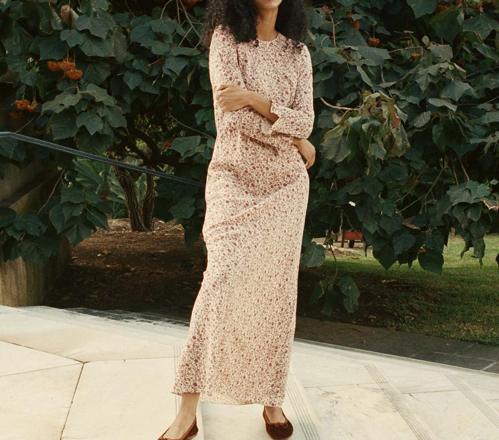 HMD -- LOIRE DRESS -- BLUSH MINI EARL FLORAL sold by Doen