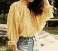 HMD -- ROSE TOP -- GOLDEN MINI EARL FLORAL sold by Doen